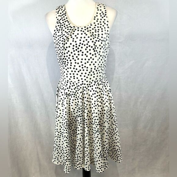 41 Hawthorne black and white sugar polka dot print flowy dress size medium - Picture 1 of 6